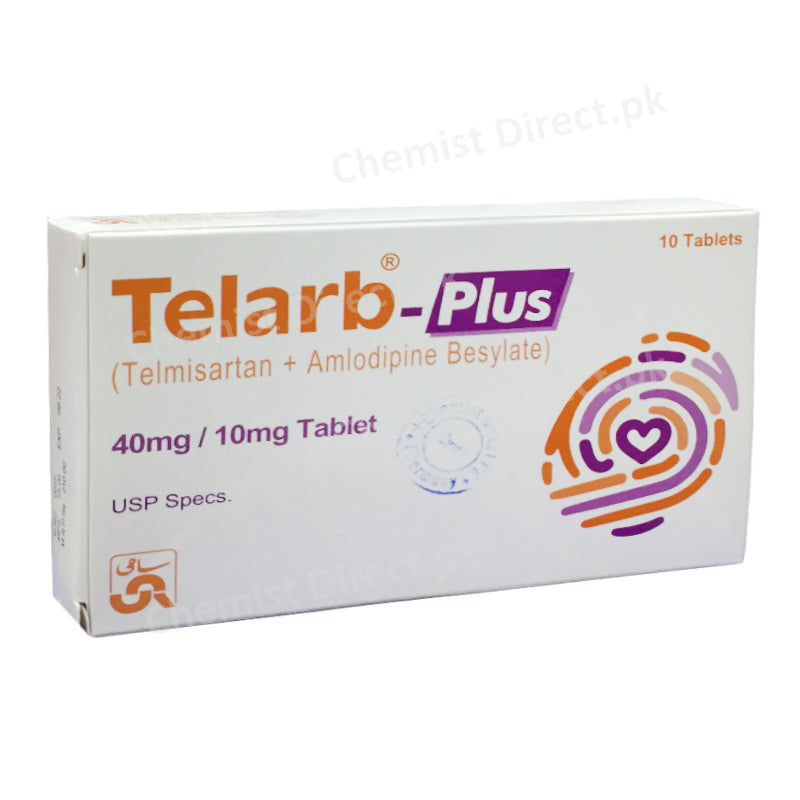 Telarb-Plus 40mg/10mg Tablet Telmisatan + Amploipine Besylate Sami Phramaceutical