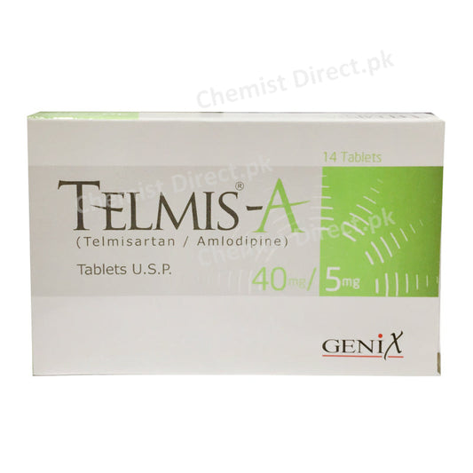 Telmis-A 40/5mg Tablet Telmisartan/amlodipine Genix Pharma