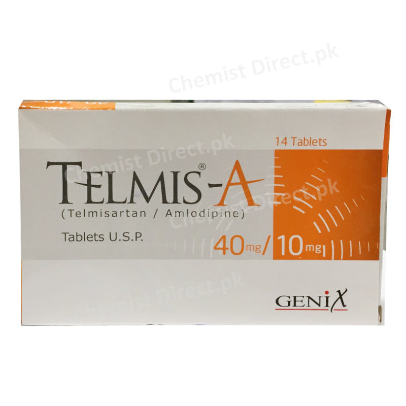 Telmis-A 40mg/10mg Tablet Telmisartan/amlodipine Genix Pharma