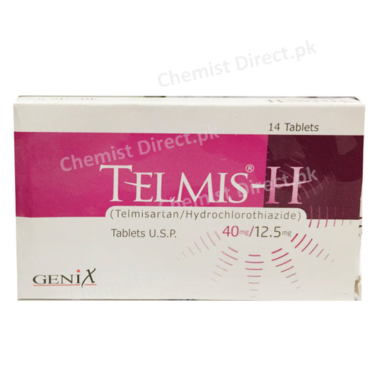 Telmis-H 40/12.5mg Tablet Telmisartan/hydrochlorothiazide Genix Pharma
