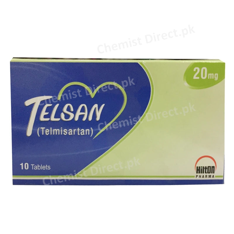 Telsan 20mg Tablet Telmisartan Anti-Hypertensive Hilton Pharma