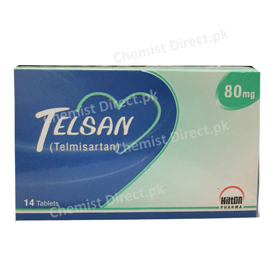 Telsan 80mg Tablet Telmisartan Anti-Hypertensive Hilton Pharma