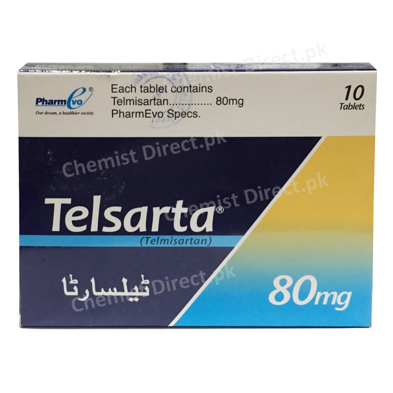 Telsarta 80mg Tablet Pharm Evo Pvt_ Ltd Anti Hypertensive Telmisartan