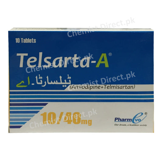 Telsarta A 10 40 Tablet Pharmevo Anti Hypertensive  Amlodipine plus 10mg_ Telmisartan 40mg