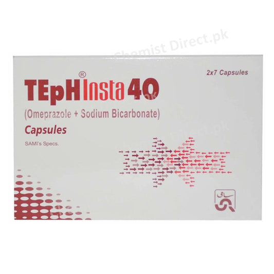 Teph Insta Capsule 40mg Sami Pharmaceuticals Pvt_ Ltd Anti Ulcerant Omeprazole 20mg_ Sodium Bicarbonate 1100mg