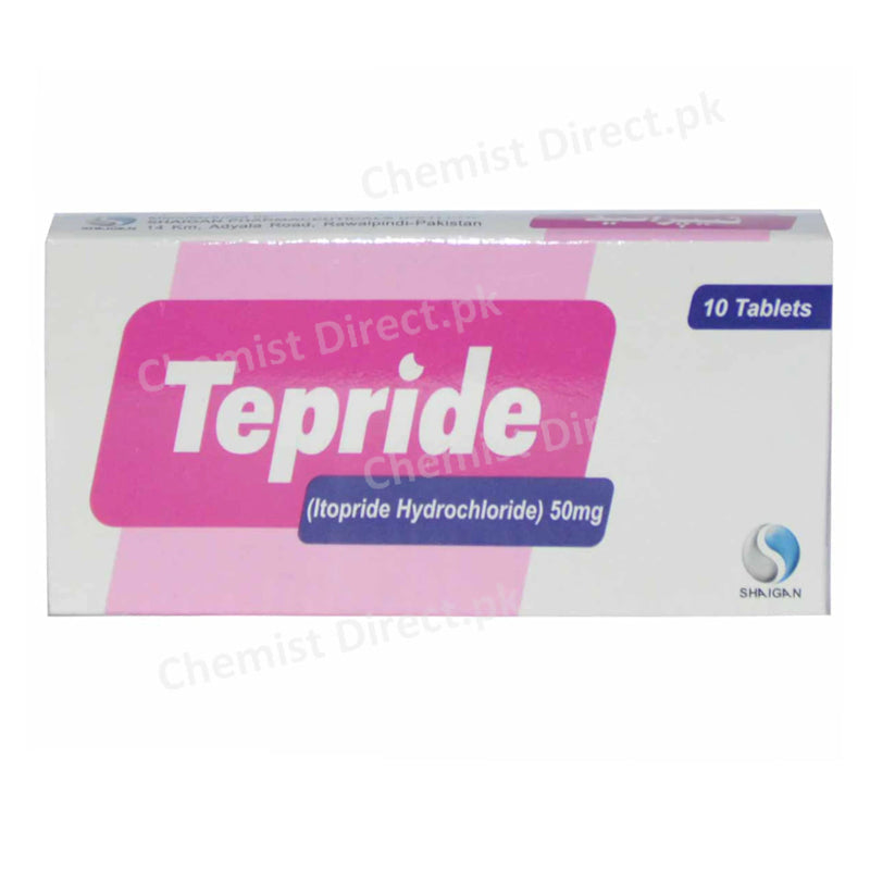 Tepride-50mg Tablet Shaigan Pharmaceuticals Gastroprokinetics Itopride HCl