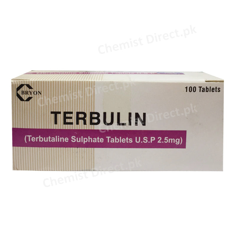 Terbulin Tablet Bryon Pharmaceuticals Pvt_ Ltd B2 Agonist Terbutaline Sulphate