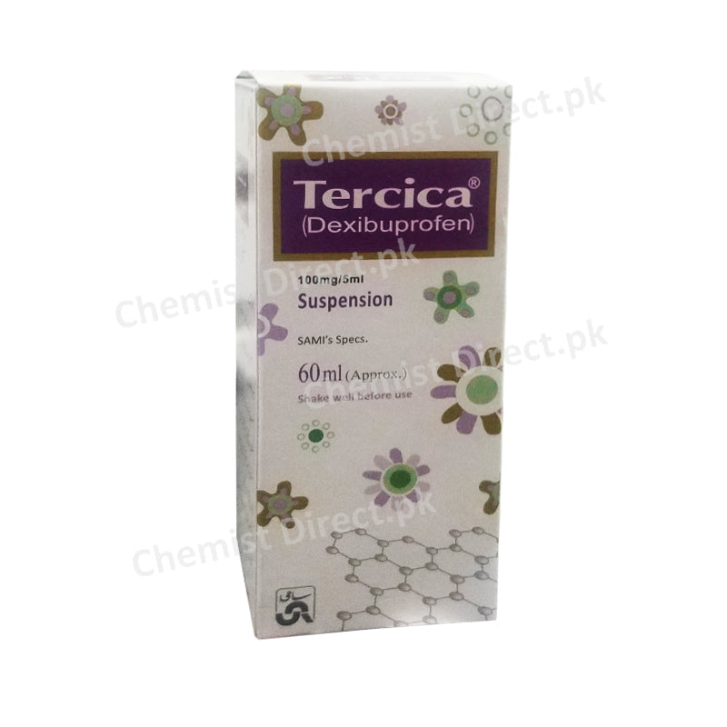 Tercica Syrup 100mg/5ml 60ml Suspension Dexibuprofen Nsaid Sami Pharma