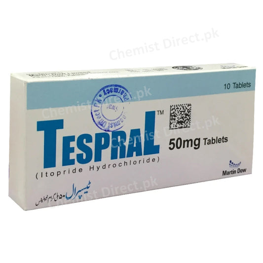 Tespral Tablets 50mg Itopride Martin Dow Pharma