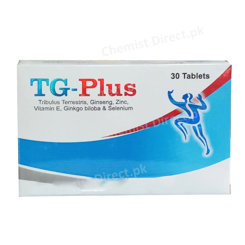 TG-Plus Tablet Tribulus Terrestris, Ginseng, Zinc, Vitamin E, Gikgo-biloba & Selenium, Erectile Dysfunction Wilshire Laboratories