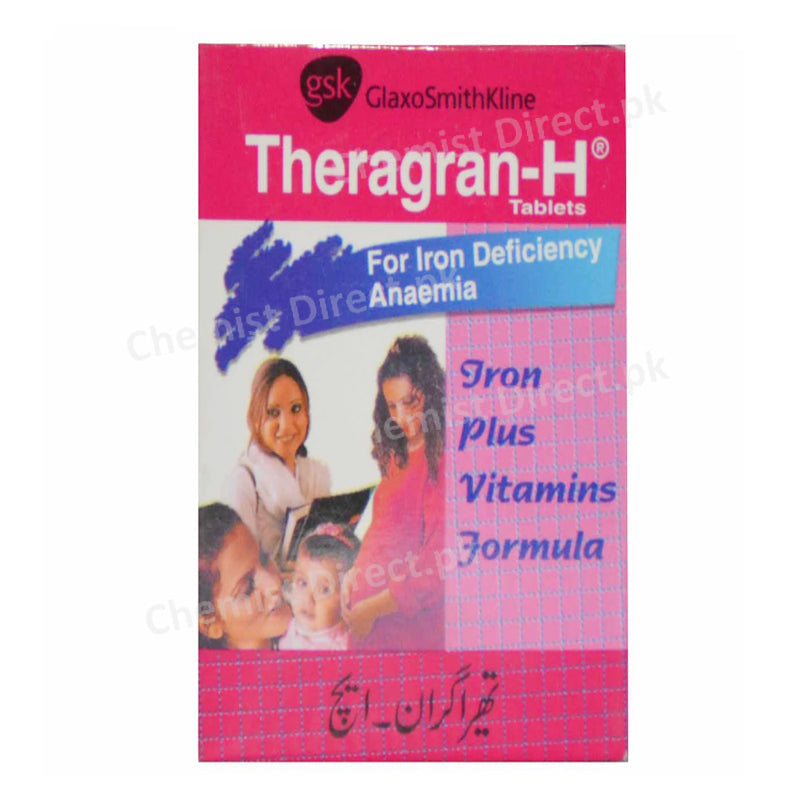 Theragran-H Tablet Glaxosmithkline Pakistan Iron Plus Vitamins Anti-Anemic