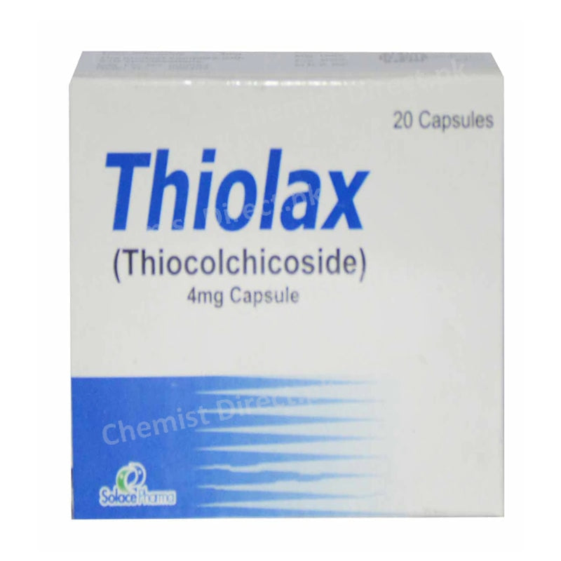 Thiolax 4mg Capsule Muscle Relaxant Solace Pharma Thiocolchicoside
