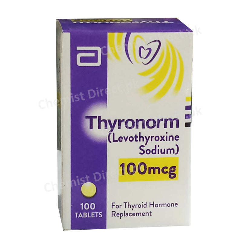 Thyronorm 100mcg Tablet Levothyroxine Sodium Abbott Laboratories Hormonal Product