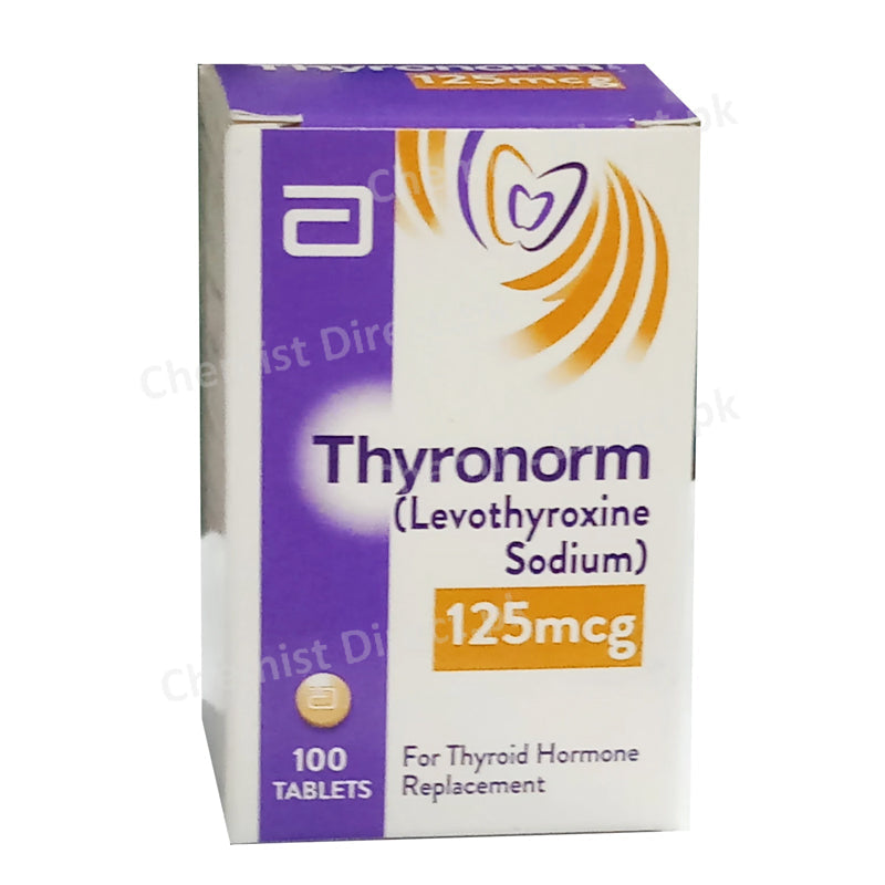 Thyronorm 125mcg Tablet Levothyroxine Sodium Abbott Laboratories Hormonal Product