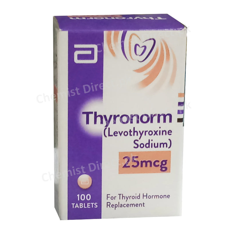 Thyronorm 25mcg Tablet Levothyroxine Sodium Abbott Laboratories Hormonal Product