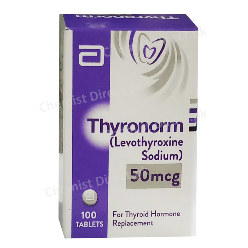Thyronorm 50mcg Tablet Levothyroxine Sodium Abbott Laboratories Hormonal Product