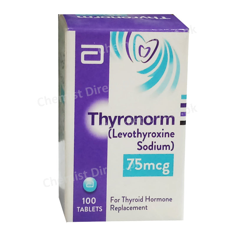 Thyronorm 75mcg Tablet Levothyroxine Sodium Abbott Laboratories Hormonal Product