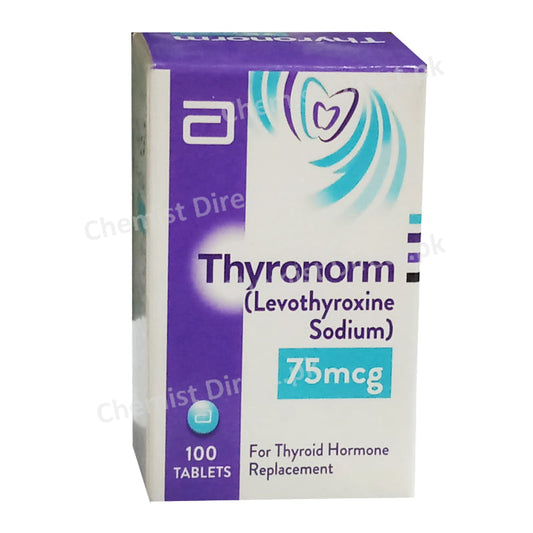 Thyronorm 75mcg Tablet Levothyroxine Sodium Abbott Laboratories Hormonal Product