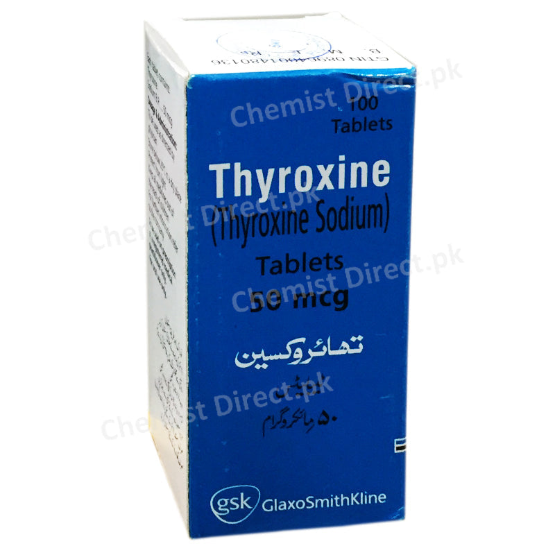 Thyroxine 50mcg Tablet Glaxosmithkline Pakistan Limited Hormonal Product Thyroxine Sodium
