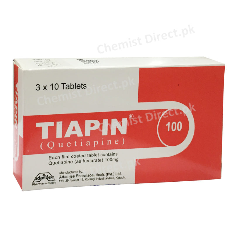 Tiapin 100mg Tablet Quetiapine Psychosis Adamjee Pharma