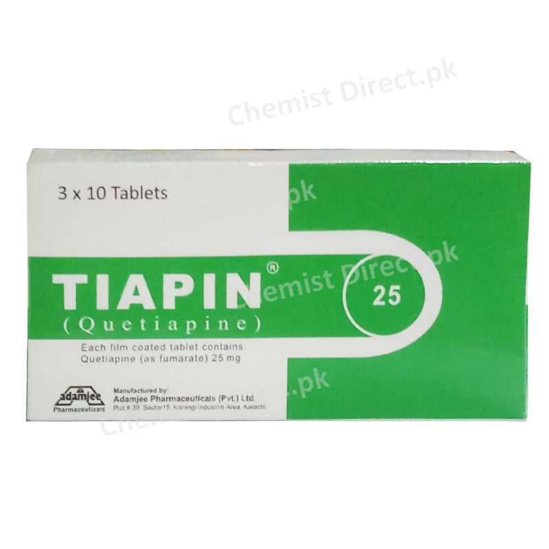Tiapin 25mg Tablet Quetiapine Psychosis Adamjee Pharma
