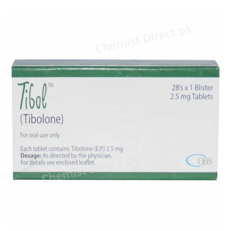 Tibol 2.5mg Tablet Tibolone Gonadmomimmetic OBS Pharma
