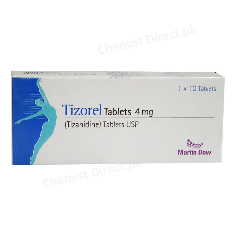 Tizorel 4mg Tablet Martin Dow Pharmaceuticals Pak_ Ltd Muscle Relaxants Centrally Acting Tizanidin