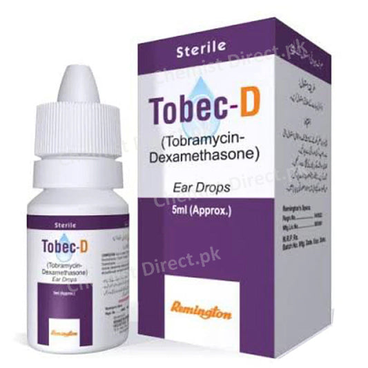Tobec D Ear Drop Remington Pharmaceuticals Anti Infective Tobramycin 3mg_ Dexamethasone 1mg