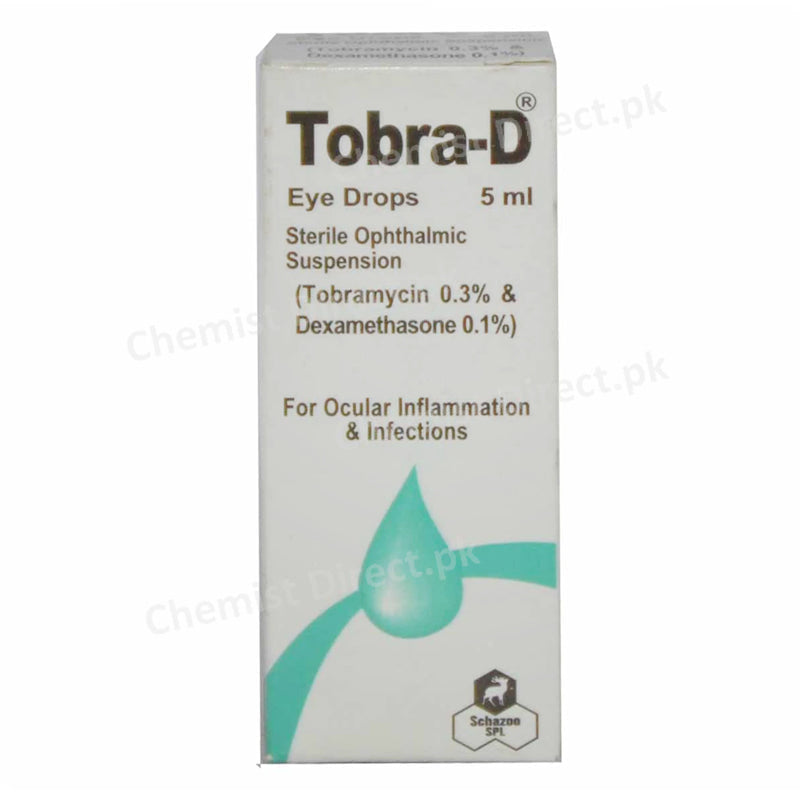 Tobra D Eye Drop 5ml Schazoo Pharmaceuticals Pvt_ Ltd Anti Infective Tobramycin 0.3_ Dexamethasone 0.1_ Hpmc