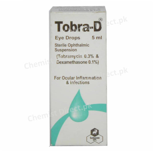 Tobra D Eye Drop 5ml Schazoo Pharmaceuticals Pvt_ Ltd Anti Infective Tobramycin 0.3_ Dexamethasone 0.1_ Hpmc