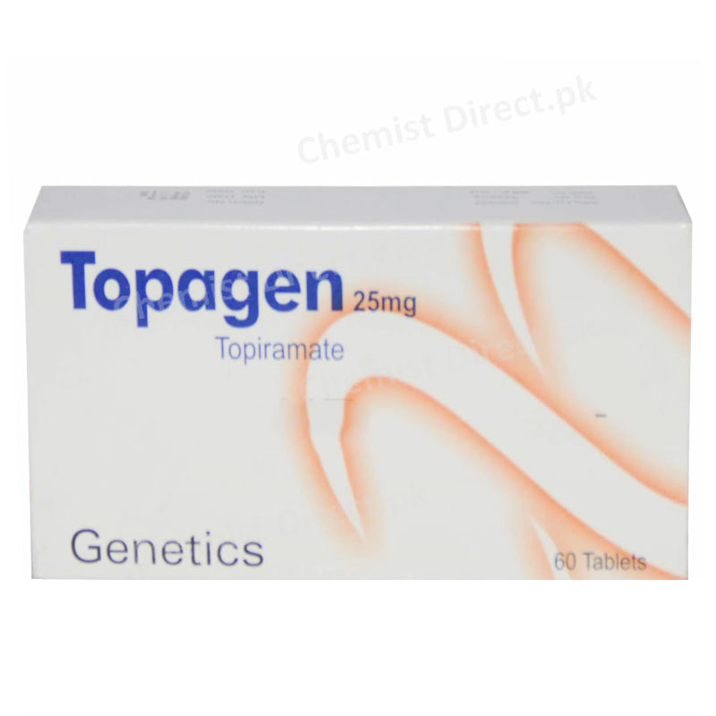 Topagen 25mg Tablet Topiramate Anti-Convulsant Genetics Pharmaceuticals