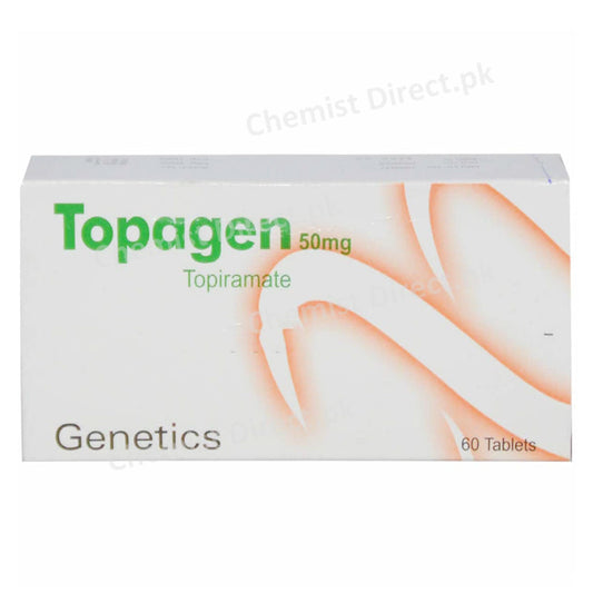 Topagen 50mg Tablet Topiramate Anti-Convulsant Genetics Pharmaceuticals