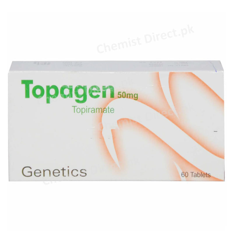 Topagen 50mg Tablet Topiramate Anti-Convulsant Genetics Pharmaceuticals