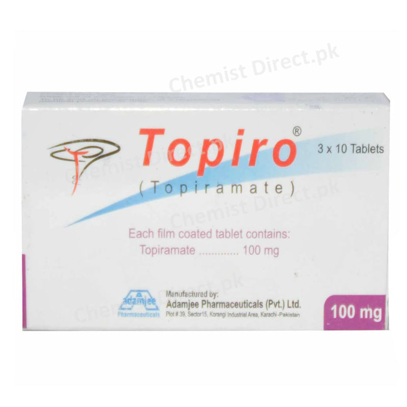Topiro 100mg Tablet Topiramate Anti-Epileptic Adamjee Pharma