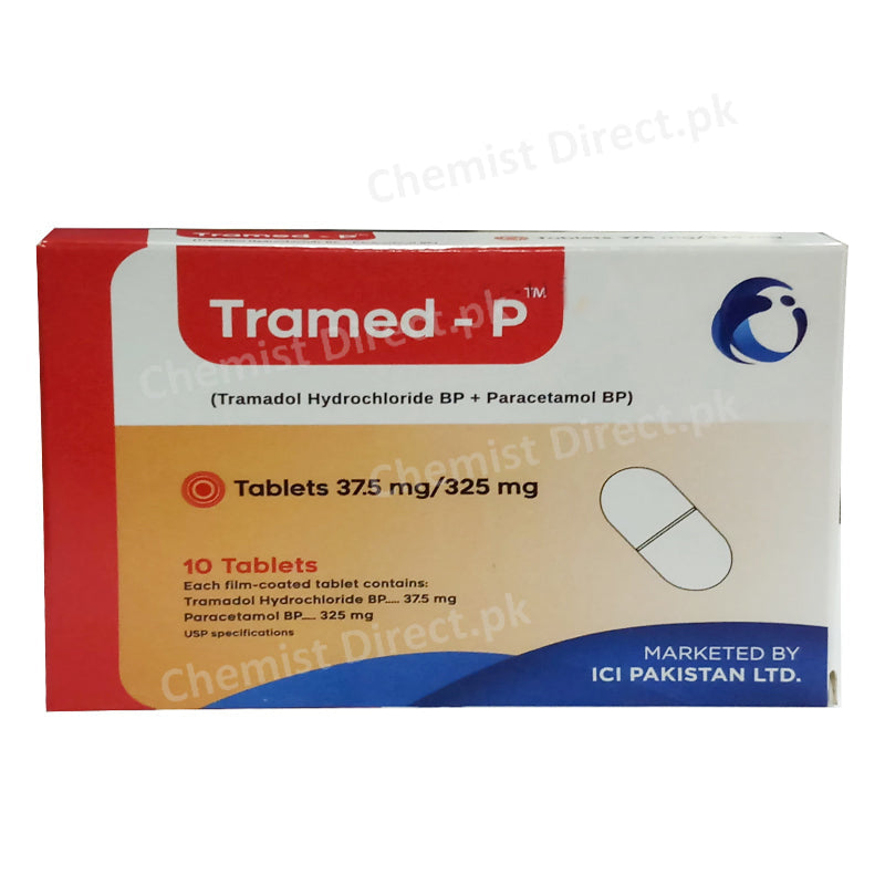 Tramed-P 375mg 325mg Capsule Tramadol Hydrochloride BP + Paracetamol BP Cirin Pharmaceuticals ICI