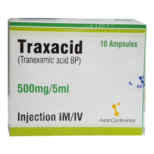 Traxacid 500mg 5ml Injection Hilton Pharma Pvt_ Ltd Anti Fibrinolytic Tranexamic Acid