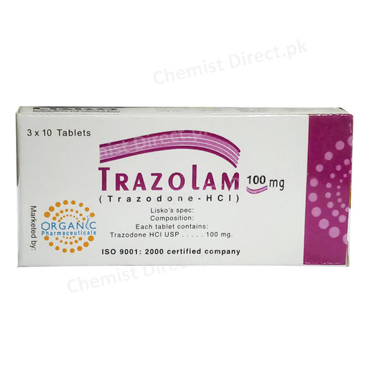 Trazolam 100mg Tablet Trazodone