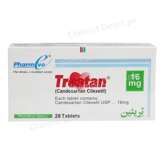 Treatan 16mg Tablet Pharm Evo Pvt_ Ltd Anti Hypertensive Candesartan Cilexetil