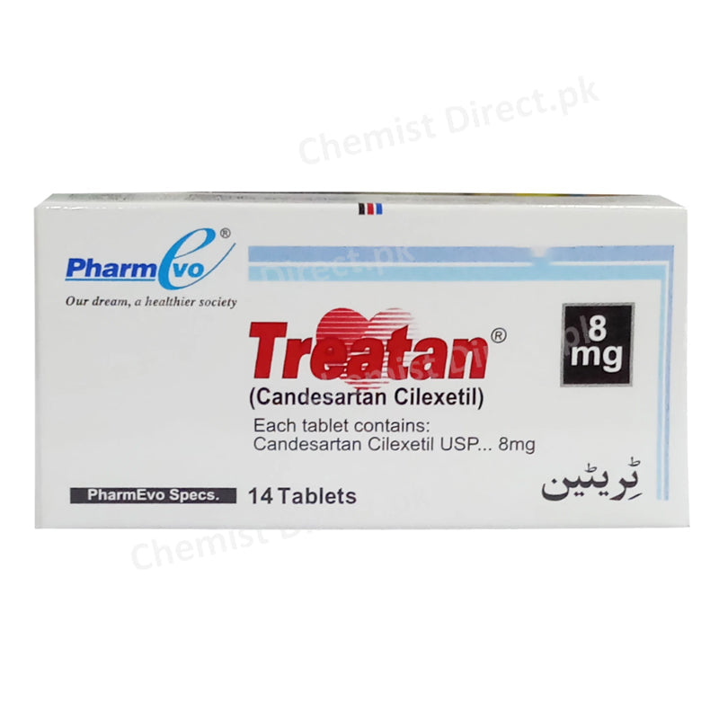 Treatan 8mg Tablet Pharm Evo Pvt_ Ltd Anti Hypertensive Candesartan Cilexetil