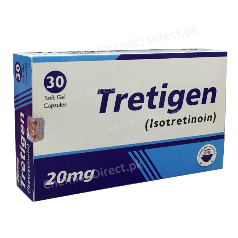 Tretigen SoftGel 20mg Capsule Isotretinoin Derma Health Pharma