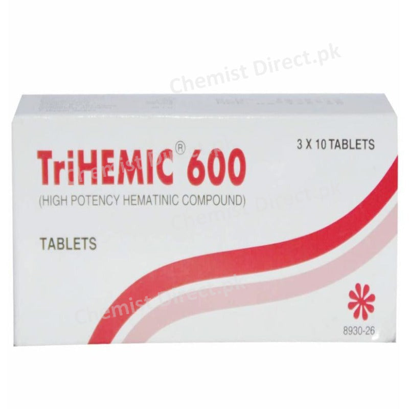 Trihemic 600 Tablet Anti-Anemic High Potency Hematinic Cmpound ICI Pakistan