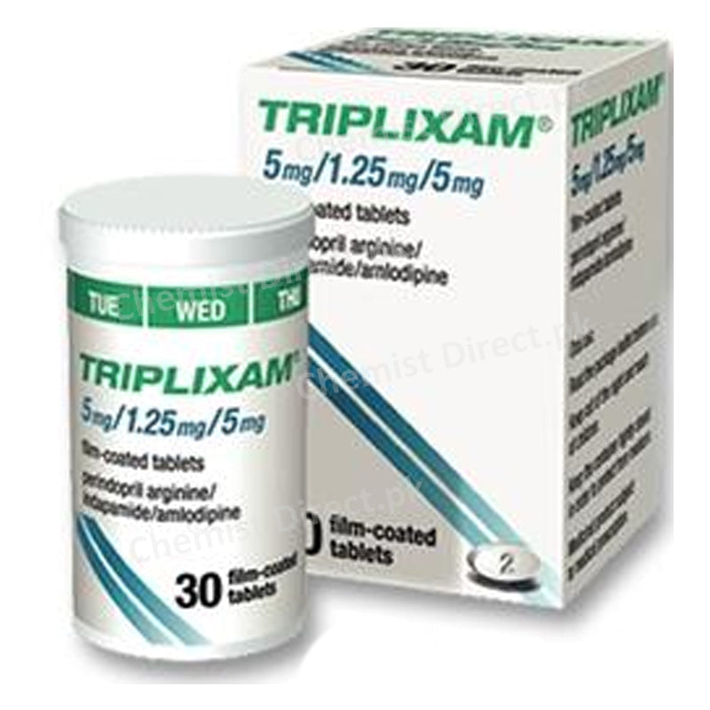 Triplixam 5mg 1.25mg 5mg Tab Tablet Servier IndustriesLtd. AntiHypertenive-AmlodipineBesycylate_Indapamide_Perindopril.jpg