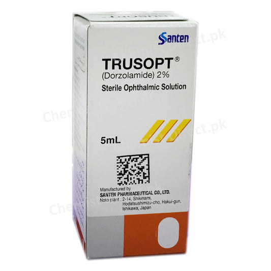 Trusopt Eye Drops 5ml OBS Pharma Anti Glaucoma Dorzolamide Hydrochloride