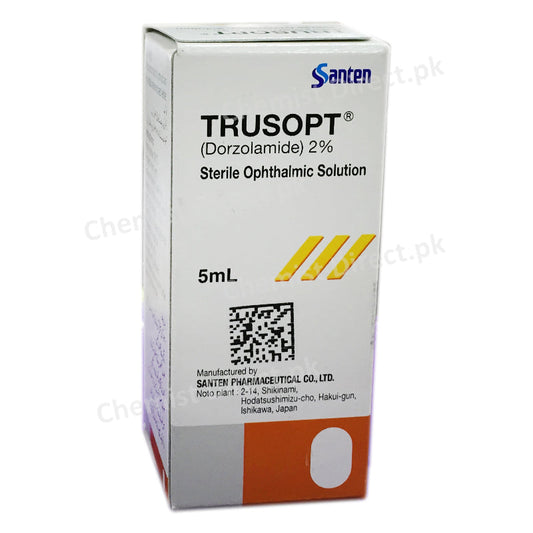 Trusopt Eye Drops 5ml OBS Pharma Anti Glaucoma Dorzolamide Hydrochloride