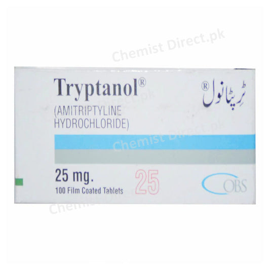 Tryptanol 25mg Tablet OBS Pharma Anti Depressant Amitriptyline