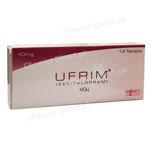 Ufrim 10mg Tablet High Q  Pharmaceuticals Anti Depressant Escitalopram