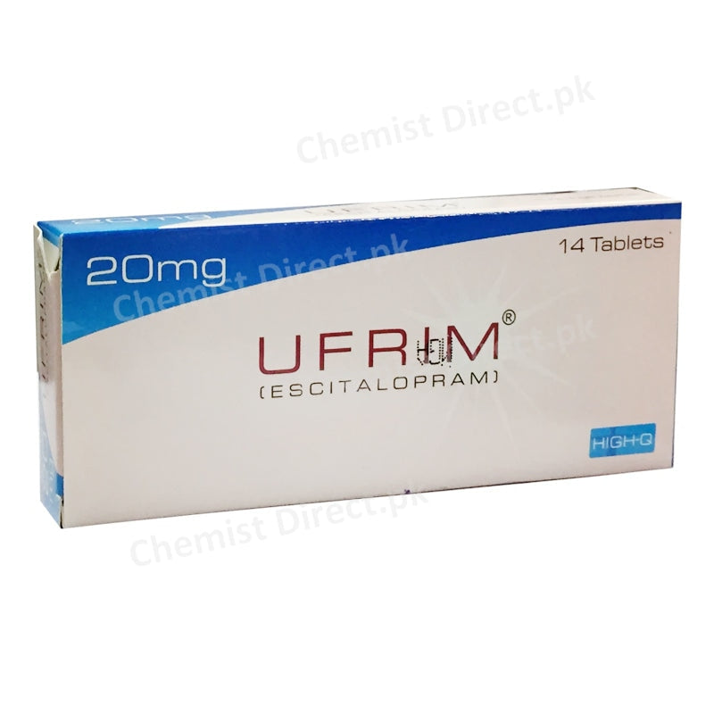 Ufrim 20mg Tablet High Q Pharmaceuticals Anti Depressant Escitalopram