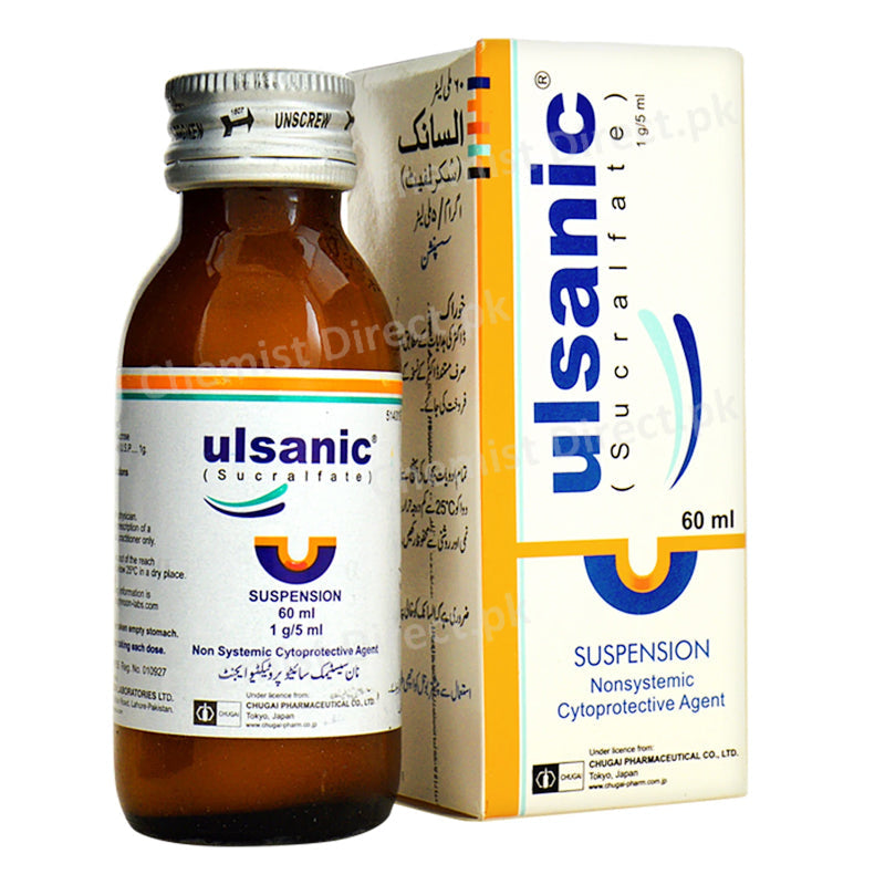 Ulsanic Syrup 60ml Highnoon Laboratories Ltd Gastric Mucosal Protectant Sucralfate 