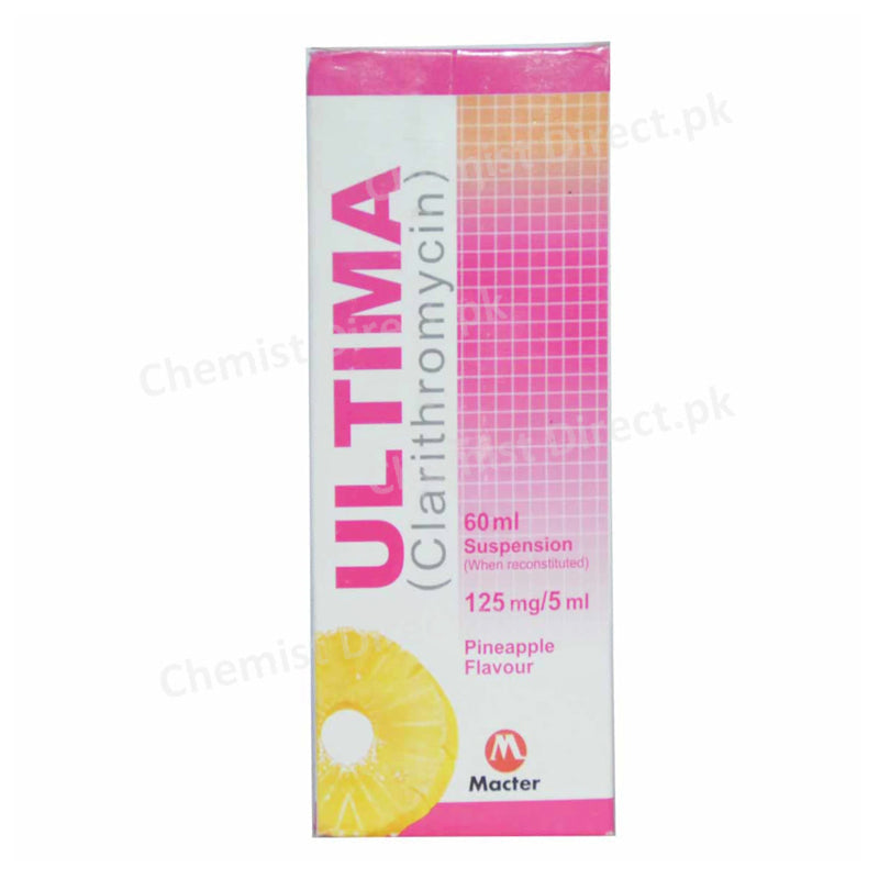 Ultima 125mg 5ml 60ml Suspension Macter International Pvt_ Ltd Macrolide Anti Bacterial Clarithromycin