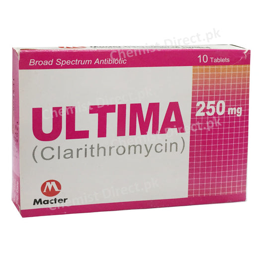 Ultima 250mg Tablet Macter Internationa  Pvt Ltd Macrolide Anti Bacterial Clarithromycin